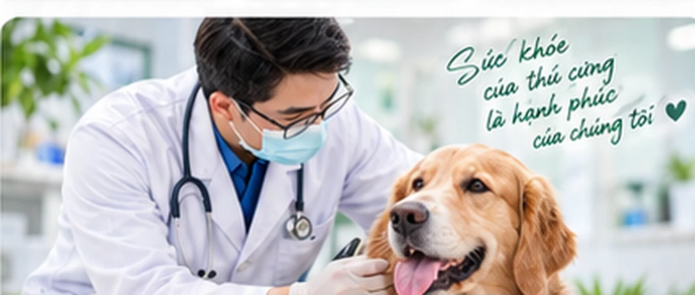 Bác sĩ DR.VET thăm khám cho chó